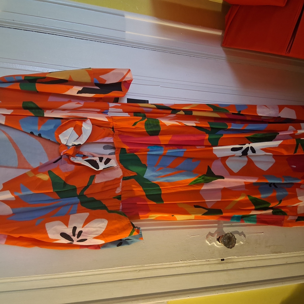Floral Orange Dress